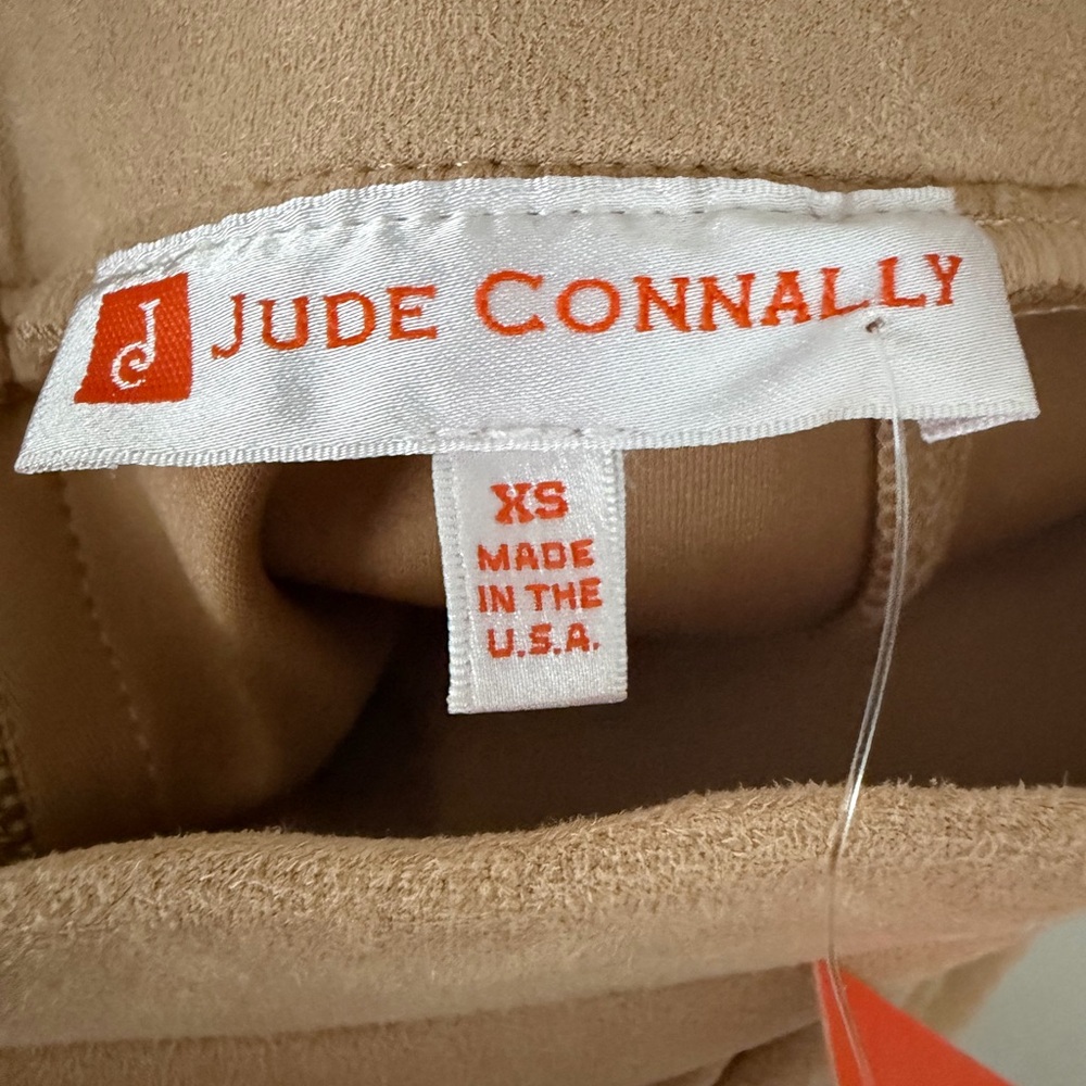 NWT Jude Connally Olivia faux suede camel ankle pants Size XS - Picture 9 of 11